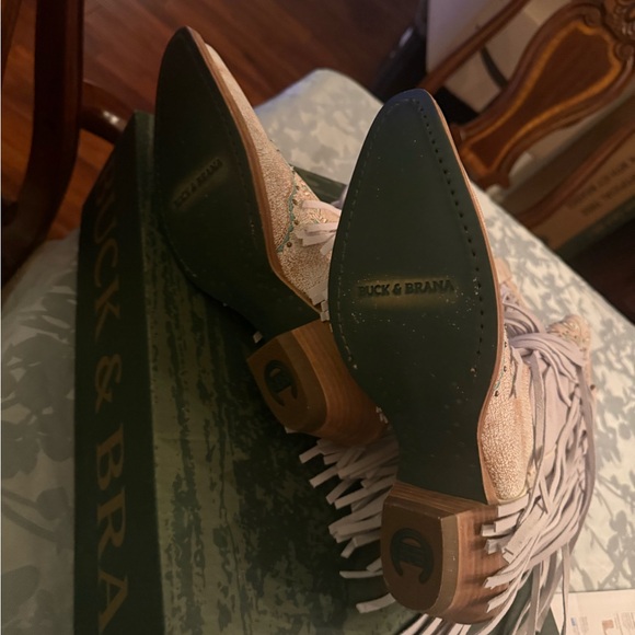 Buck & Brana Fringe Embroidered Ankle Boots - Picture 3 of 8